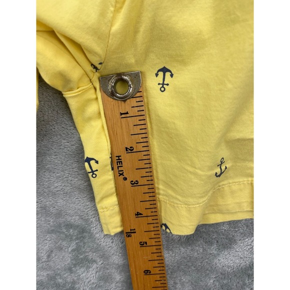 FRESH Women's Shorts Size 6 Yellow Anchors All Over Cotton Blend - Picture 4 of 11